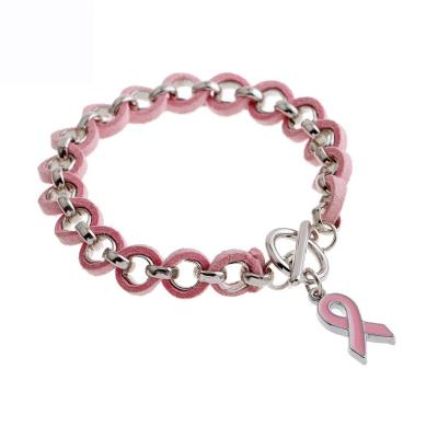 China Wholesale Cute Breast Cancer Awareness Pink Ribbon Charms for sale