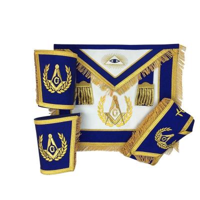 China Masonic Wholesale Leather Regalia Cuff Apron Sets for sale