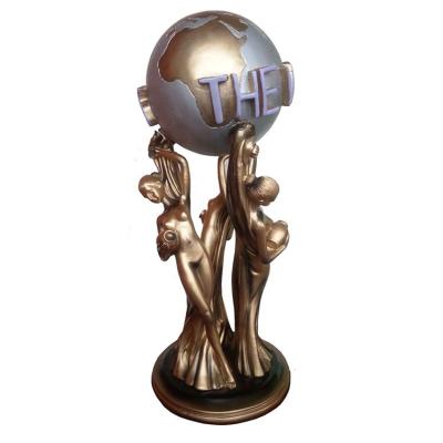 China Europe Custom Resin Prime Minister Trophy 2021 The World Is Yours Natural Statue Sale for sale