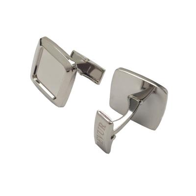 China Custom Stainless Steel Square Shape Stainless Steel Cufflink Blanks, Blank Metal Cufflinks Wholesale for sale