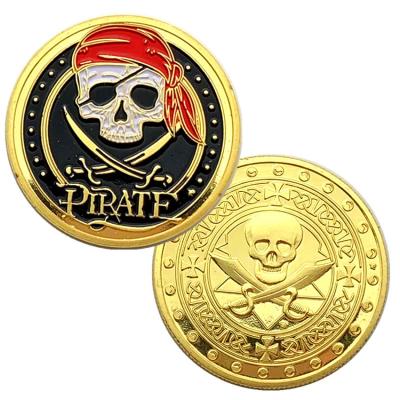 China Custom Europe Gold Pirate Metal Souvenir Coin for sale