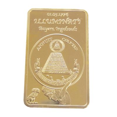 China Custom Metal Europe 1 Oz Cooper Pure Gold Bullion Bars 24k Bars Coin for sale