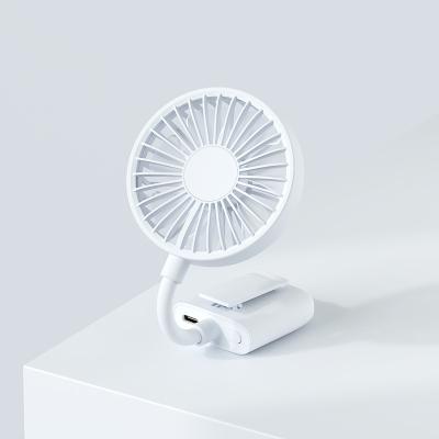 China No White Cards Mini Folding Clipped Fan USB Rechargeable Summer Air Cooling Fan For Outdoor Handheld Air Cooler Fan for sale