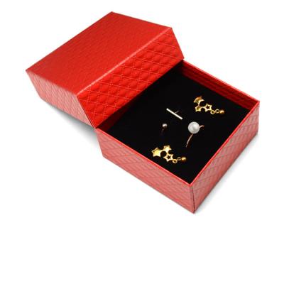 China New Arrival 2022 Hot Selling Stylish No LOGO Link Bracelet Special Pulled Necklace Ring Ear Nail Box Multicolor Jewelry Packaging Box for sale