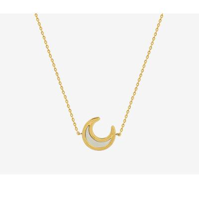 China Trendy Wholesale Simple Luxury Women Accessories Moon Fashion Vintage Jewelry Long Chain Pendant Necklace for sale