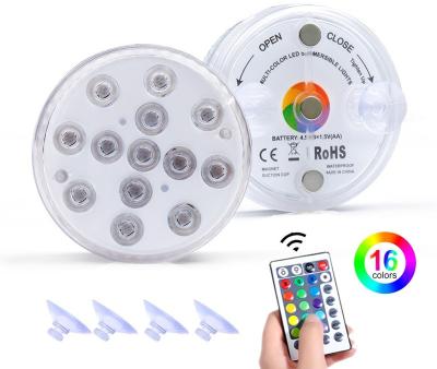 China Remote Control Swimming Pool RF Color Changing Underwater Led Submersible Light for sale