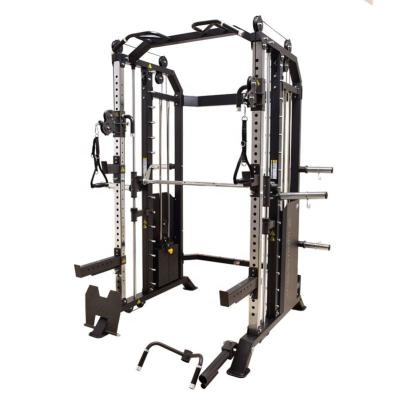 China Mensen Home Gym Equipment Zwart Scheurend All-in-One Gym Smith Machine voor Bodybuilding Te koop