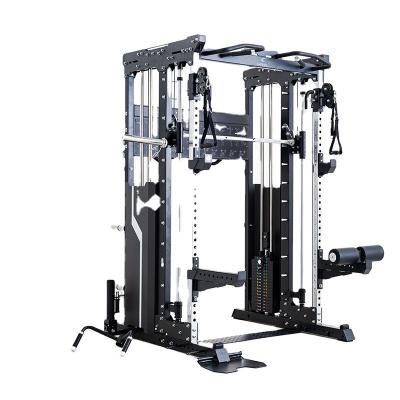 China Black Pin Loaded Machines for Bodybuilding Multi-functional Smith Machine at Home Gym for sale