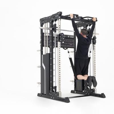 China Unisex treinamento de força abrangente equipamento de fitness meio rack Power Cage Home Gym Multifuncional Smith Machine Squat Rack à venda