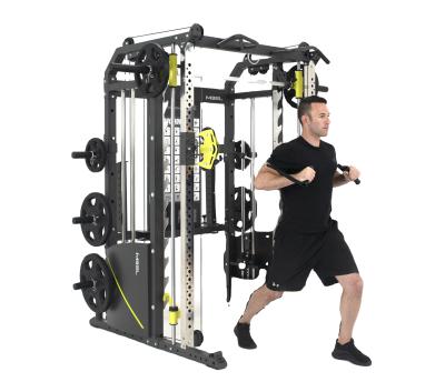 Chine Matte noir équipement sportif Power Squat Rack Mutli Station de fonctionnement Smith Machine KW 320 KGS à vendre