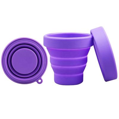 China Wholesale Eco-friendly Silicone Menstrual Medical Collapsible Travel Durable 100% Sterilizer Cup Period Folding Coffee Cup for sale