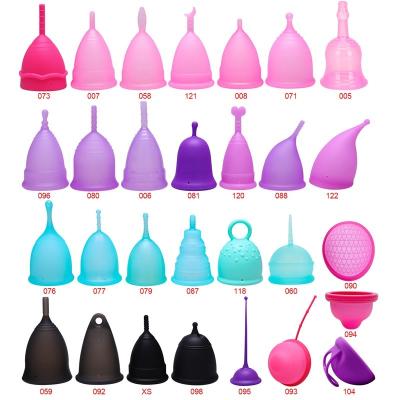 China Eco-friendly Silicone Monthly Menstrual Cup Set Daily Life Female Menstrual Cycle Cup for sale