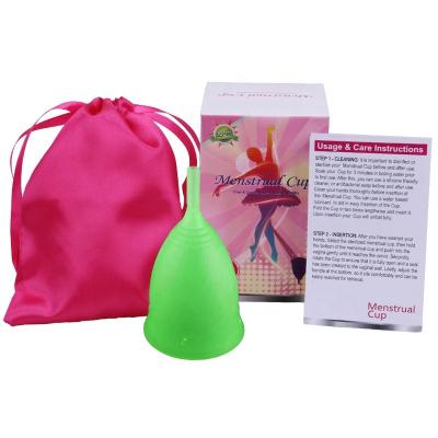 China New Eco-friendly Medical Medical Lady Menstrual Cups, Reusable Grade 100% CE Silicone Menstrual Cup For Ladies for sale