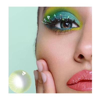 China 8.6mm Factory Sale 0.08mm Thickness Customization Lens Green Color Direct Center Contact Lenses for sale