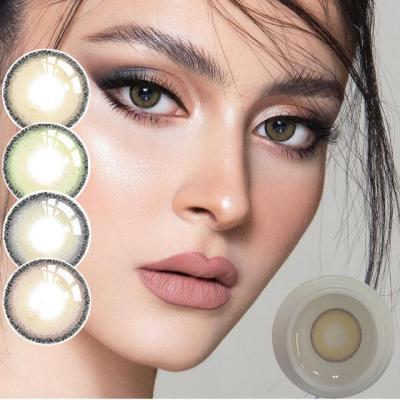 China Lens manufacturer direct natural soft soft brown color colored lenses eye contact lens lens manufacturer nits 14.2mm lens box supplier lovely for sale