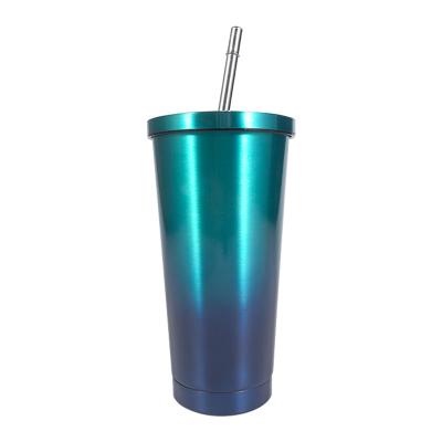 China Sustainable High Quality Eco-friendly 304 Stainless Steel Metal Tumblers With Straw Drinking Cooler Mug Coffee Mug for sale