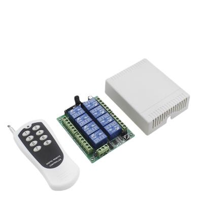 China Home Appliances 433.92MHZ DC 12V/24V 16 CH Channels RF Radio Switch System Remote Control Transmitter Add Receiver for sale