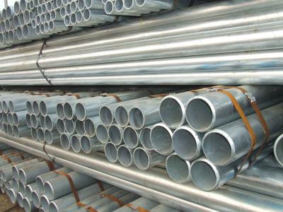 China Longitudinal ERW Galvanized Steel Pipe / GI Steel Pipe With Plain / Beveled Ending DIN JIS for sale