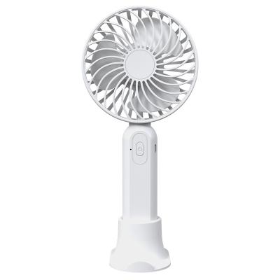 China Hotel Hot Sale Mini Portable Personal Electric Rechargeable Handheld Fan with Phone Holder for sale