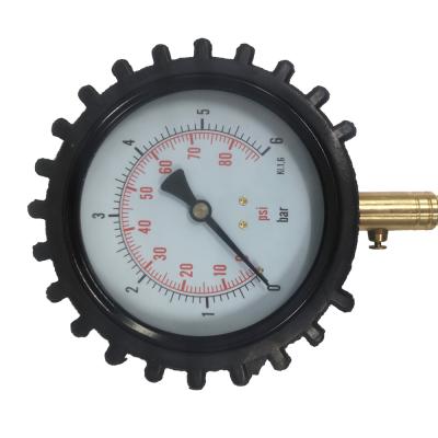 China Car Repair 4 Car Truck Motorcycle Tire Pressure Monitor with Big Hose Dial Tire Pressure Gauge for sale