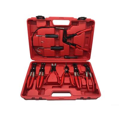 China 100% Brand New 9pcs Hose Clamp Pliers Tool Kit Flexible Wire Long Reach Hose Water Pipe Removal Gasoline and Oil Tools for sale