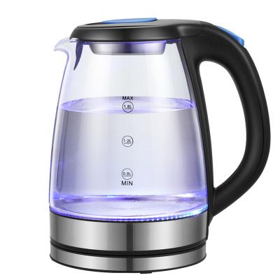 China Factory Supply 360 Degree Rotation Low OEM/ODM Customized High Borosilicate Glass Kettle Pot Electric Water Heater Glass Kettle for sale