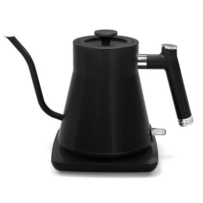 China 360 Electric Kettle Base 0.8L Matte Black 1200W Degree Heating Kettle Quick Rotate Gooseneck Tea Brewing Pour Over Coffee and Tea Kettle for sale