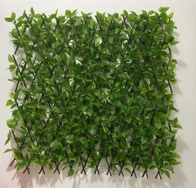 China UV resistance natrual looking expandable artificial foilage trellis willow double leaves fence for sale