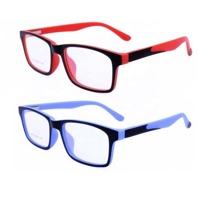 China Double Hinge Bendable And Durable Flexible Pupil Square Shape Solid Color Prescription Glass Frames TR90 for sale