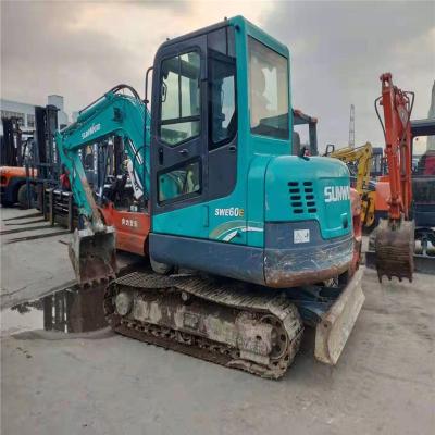 China Sunward used construction machinery excavator Sunward SWE60E for sale small crawler type digger 5.5 ton 1281 running hours for sale