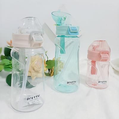 China FREE 1000ml Gym Eco-friendly Sustainable Drinking Plastic Sports Water Bottle With Straw for sale