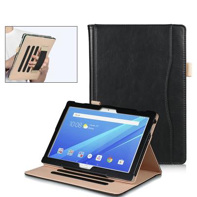 China Business Luxury Case For Lenovo Tab M10 TB-X605F TB-X605L Stand Leather Cover For P10 Tablet TB-X705F/X705L With Hand Strap Pen Holder for sale