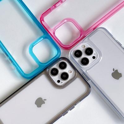 China Shockproof Shockproof Clear Hard Case For iPhone 14 13 12 pro 11 Max X XR XS 7 8 plus Camera Lens Protective Transparent Soft Cover for sale