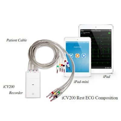 China Ipad V&H Simultaneous 12 Channel ECG Machine With Bluetooth Transmission for sale