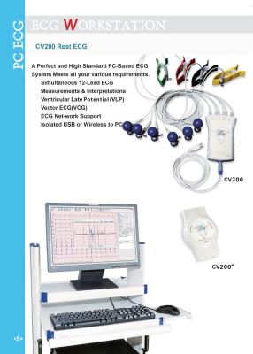 China Smart Handheld 12 Channel ECG Machine 12 Channel Portable With USB Cable for sale