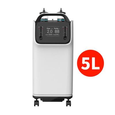 China Oxygen-96% Purity Oxygen Concentrator Medical Grade ABS Plastic Full Shell 5l Large Double Flow Portable Concentrator With Nebulizer For Sale for sale