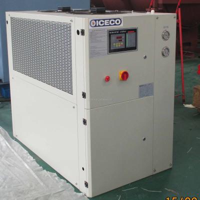 China 33kw Hotels Air Cooled Water Chiller and Heat Pump with Axial Fans, Scroll Compressors, Water Pump and Storage Tank for sale