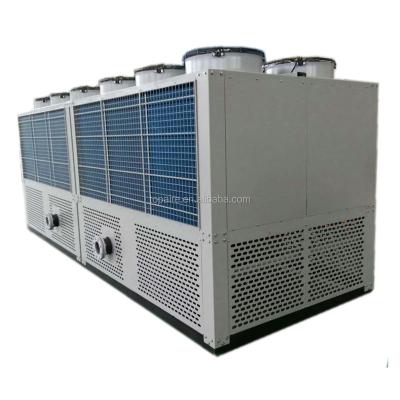 China Hotels air cooled screw type water chiller with semi-hermetic single screw compr BIZTER and 10 axial fans for sale