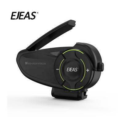 China 2021 New Arrival EJEAS 4 Bluetooth 5.0 Way 1200m Interphone Q4 Motorcycle Mesh Helmet Bluetooth Intercom Headset For Riders for sale