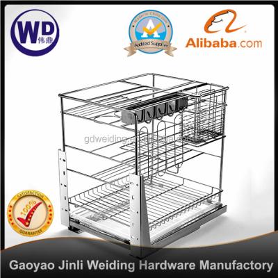 China The Kichen cabinet clearance 4 layers basic kichen cabinet basket WT-YG0940B for sale