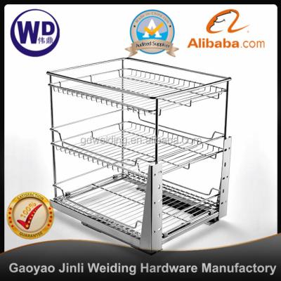 China The Kichen cabinet clearance 3 layers basic kichen cabinet basket WT-YG0940C for sale