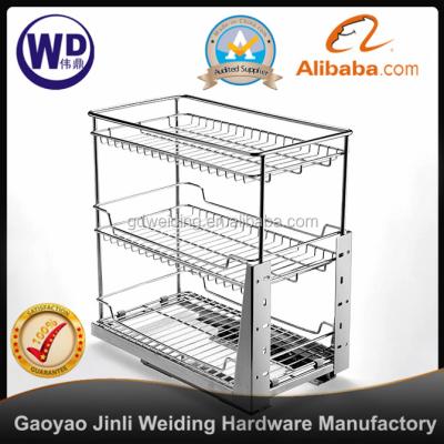 China The Kichen cabinet clearance 3 layers basic kichen cabinet basket WT-YG0930B for sale