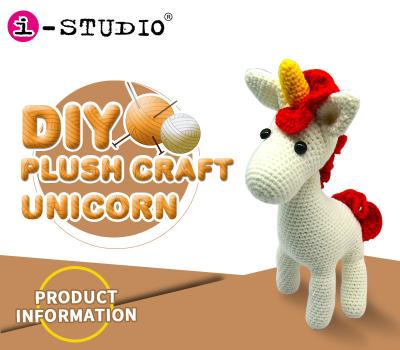 China Educational Handmade Toys and Dolls Knitting Crochet Craft Kit Diy Crochet Gift Dolls Amigurumi Stuff Unicorn Toy Kit Handcraft for sale