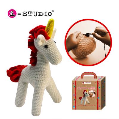 China Knitting Stuff Unicorn Toy Kit Handcraft New Kids Toys Crochet Doll Kit Crochet Dolls Handwork DIY Handmade Toy for sale