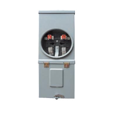 China Outdoor Advertising 125A Single Phase 4 Jaw Combination Energy Meter Socket For Meter And Plug In Breaker for sale