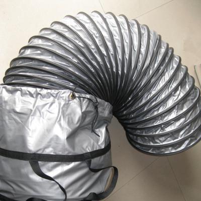 China Good Quality HVAC Boat Fire Resistant PVC Cloth Air Flexible Duct Hose For Air Conditioning Ventilation System for sale