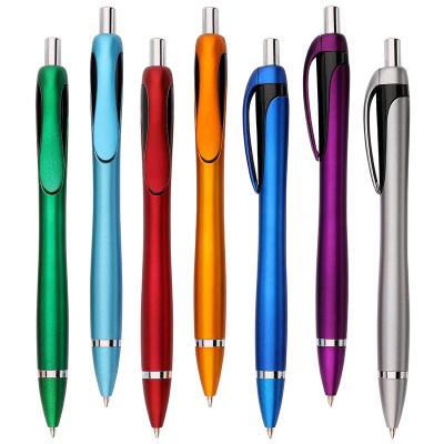 China Full Size Metallic Jumbo Barrel Ballpoint Pen Customized Logo Promotion Plastic Pens Custom Advertising Ballpoint Pen for sale