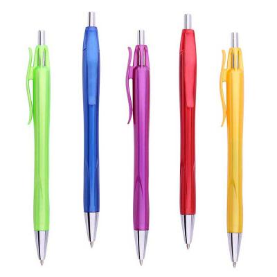 China Normal Cheap Promotional Solid Colored Ballpoint Pen Ball Pen Advertising Logo Solid Plastic Pens for sale