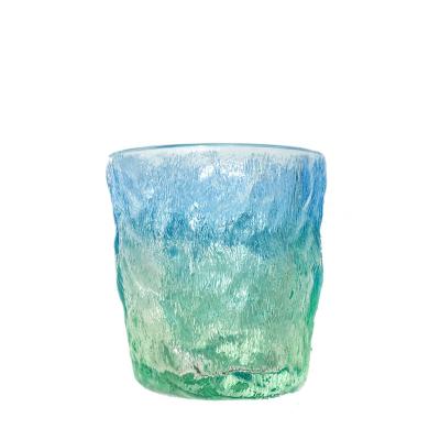 China Creative stocked glacier pattern frosted cup household tea cup water glass simple transparent frosted cup for sale