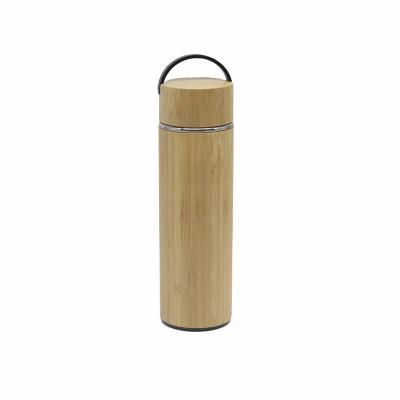 China PORTABLE 450ml Flask Stainless Steel Vacuum Water Bottle Travel Smart Thermal Bamboo Tumbler for sale